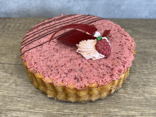 Roodfruit cheesecake taartje